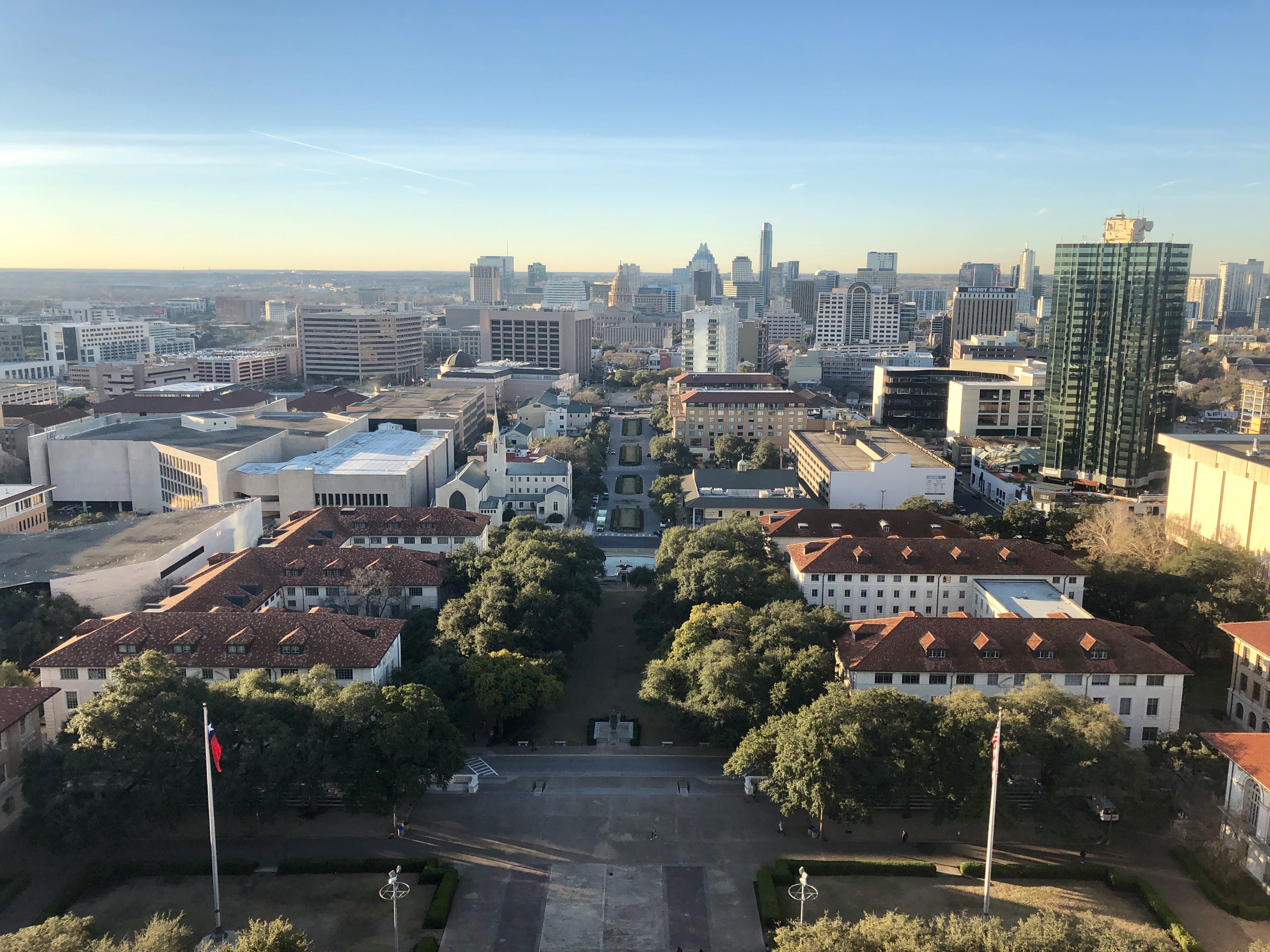 View of downtown Austin from UT Tower