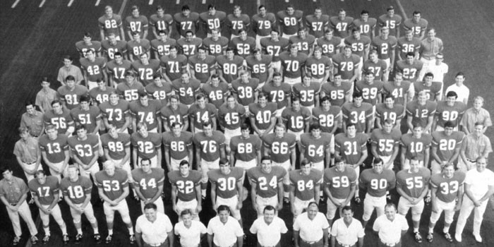 Team picture of the UT 1969 Football Team. 