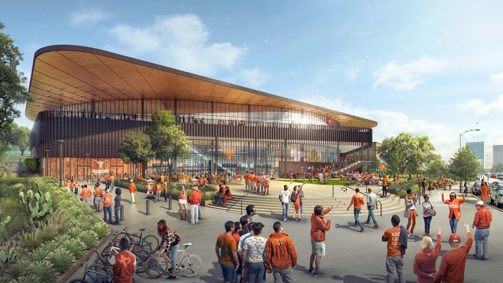 Architectural rendering of the new Moody center.
