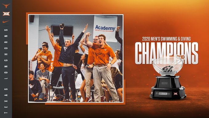 Texas men's swimming and diving Big 12 Champions