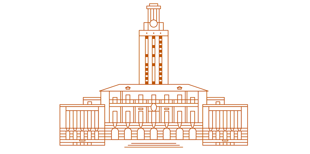 Illustration of the UT Tower with "30" displayed on its sides.
