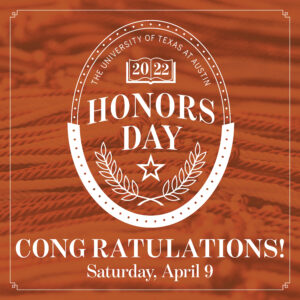Text on image says “Congratulations! Honors Day 2022”