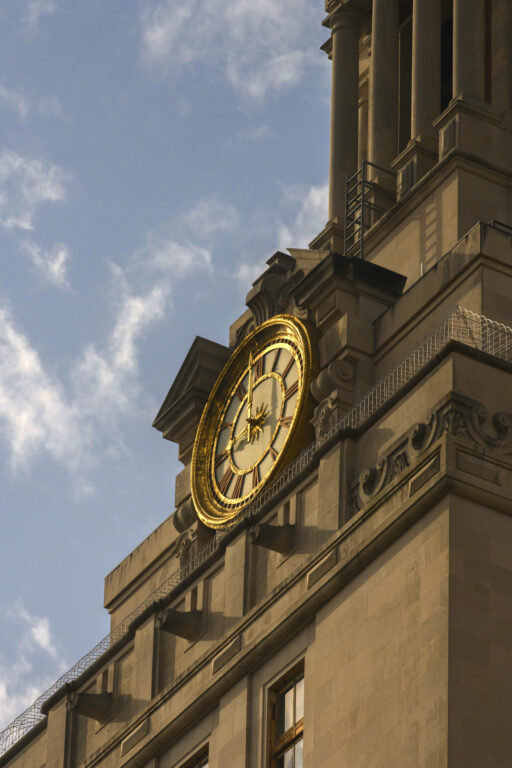 Close up of the clock on the Tower