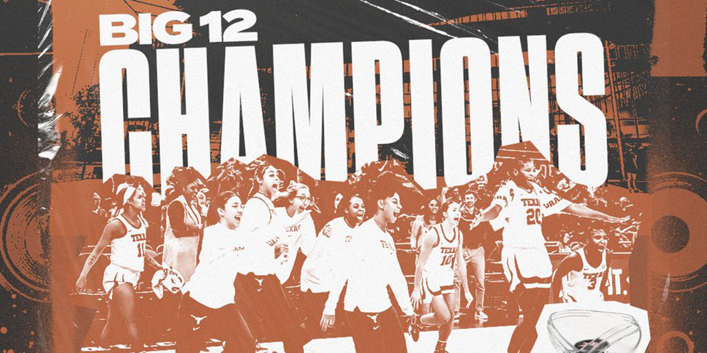 Texas Women’s Basketball team celebrates after becoming Big 12 champions