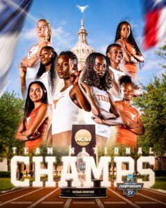 UT Longhorns women's track and field teams after winning the national Championship