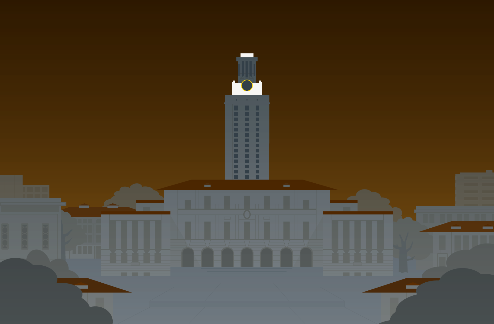 Tower illustration of Darkened lighting configuration