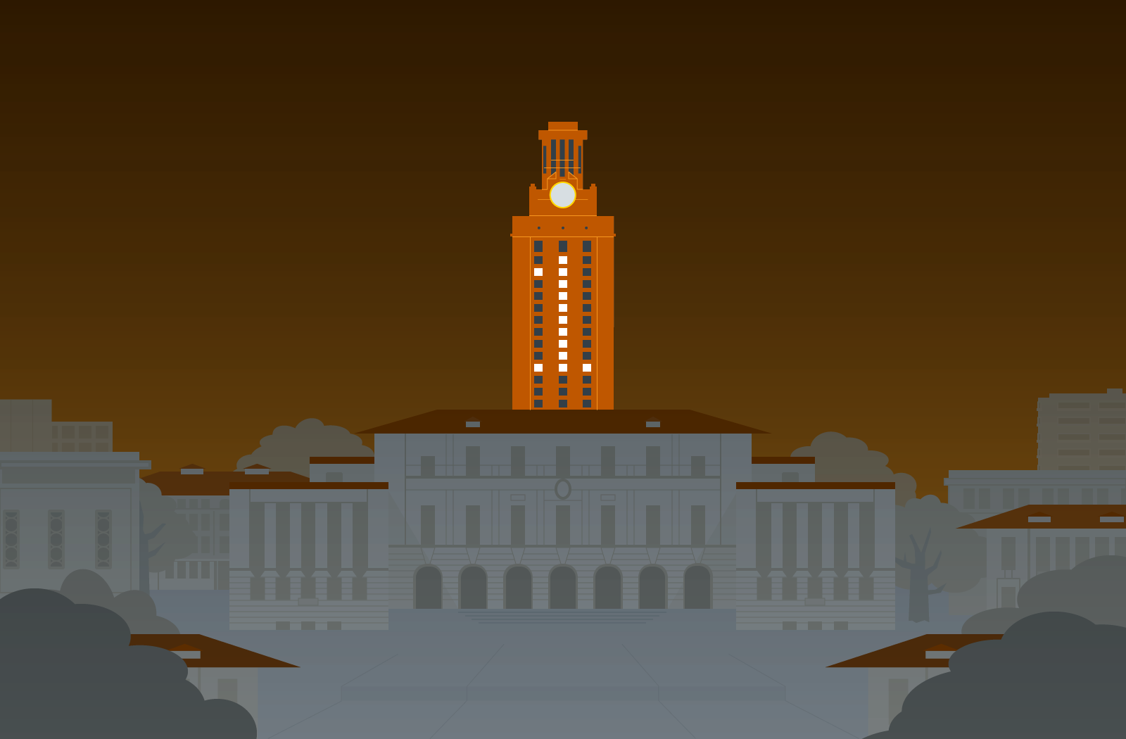 Tower illustration of Orange #1 lighting configuration